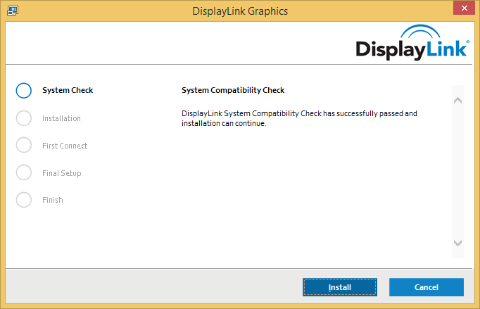 DisplayLink system compatibility check