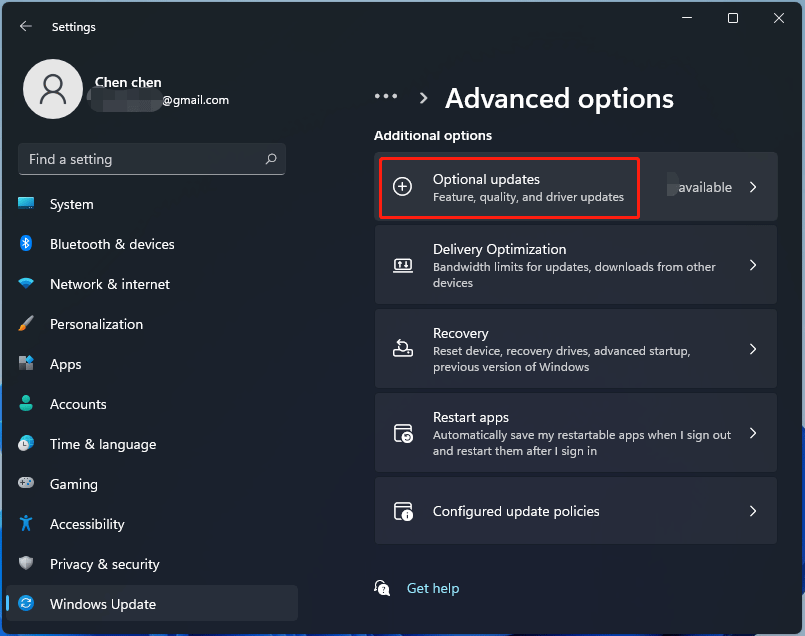 update mouse driver in Windows 11 Update
