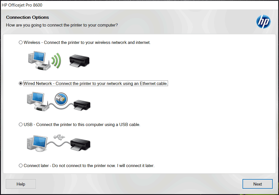 HP Officejet Pro 8600 install