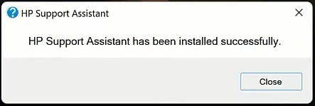 HP Support Assistant install