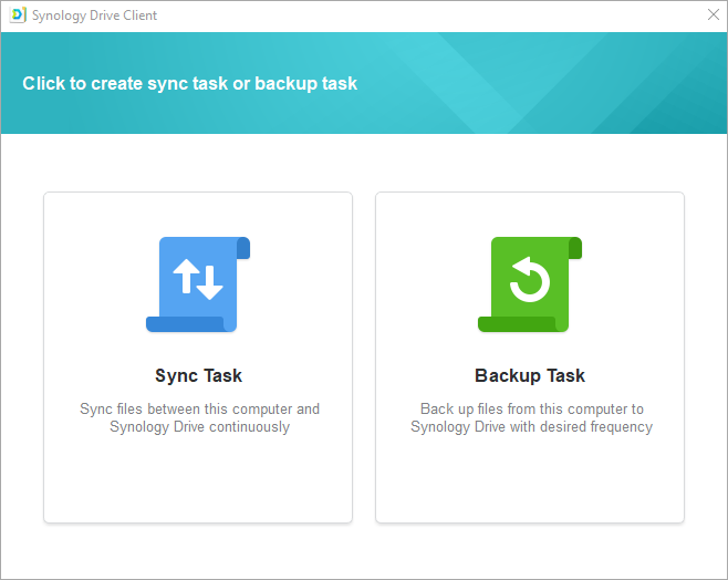 click the Backup Task part