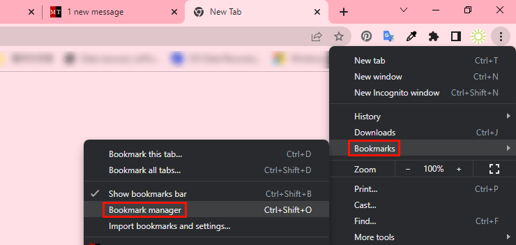 open bookmark manager