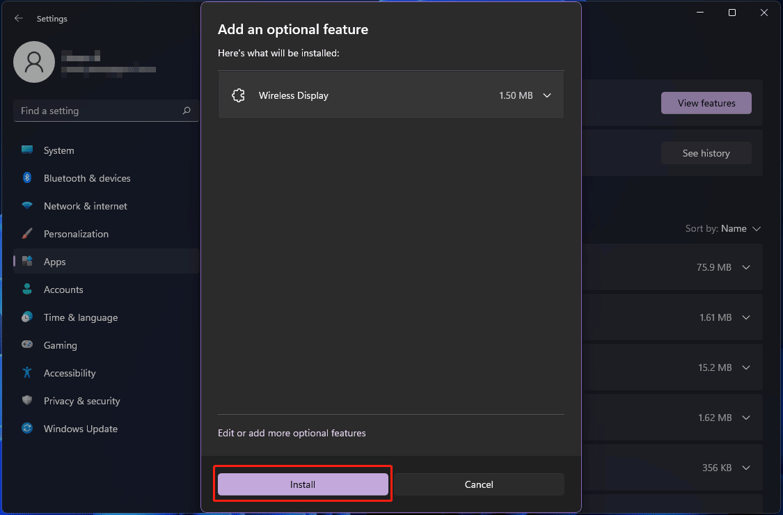 Wireless Display Windows 11 download and install
