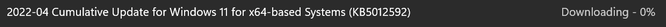 Windows 11 KB5012592 in Windows Update
