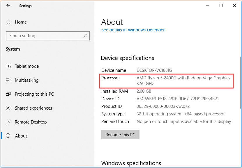 check CPU on Windows 10/11