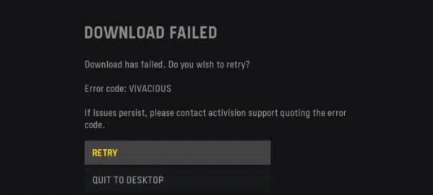 error code Vivacious