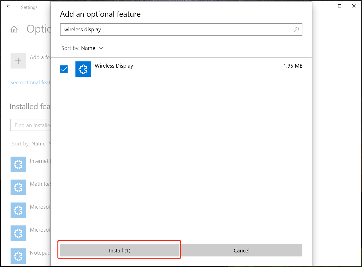 install Wireless Display