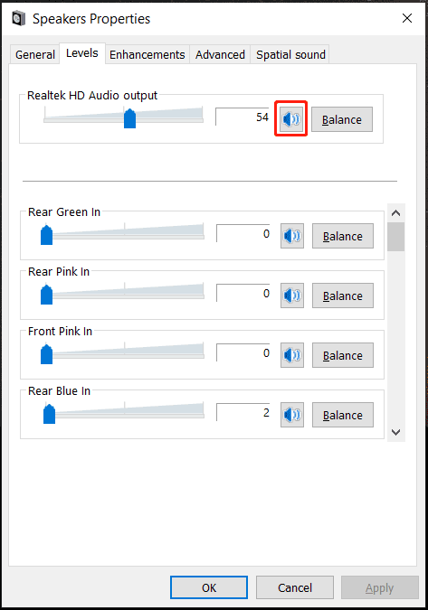 unmute audio device