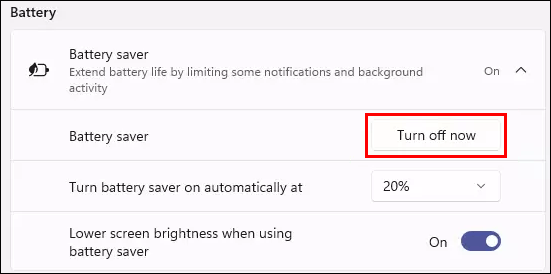 turn off now