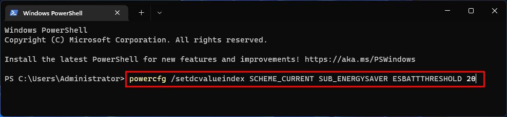 run command in PowerShell