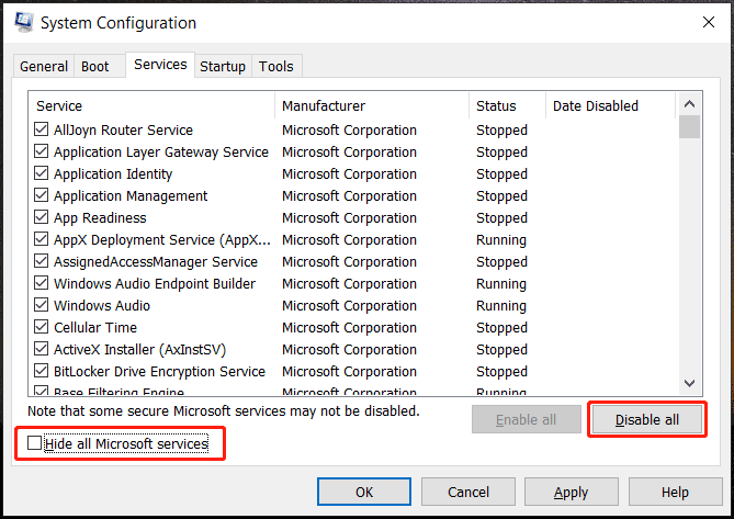 clean boot Windows 10