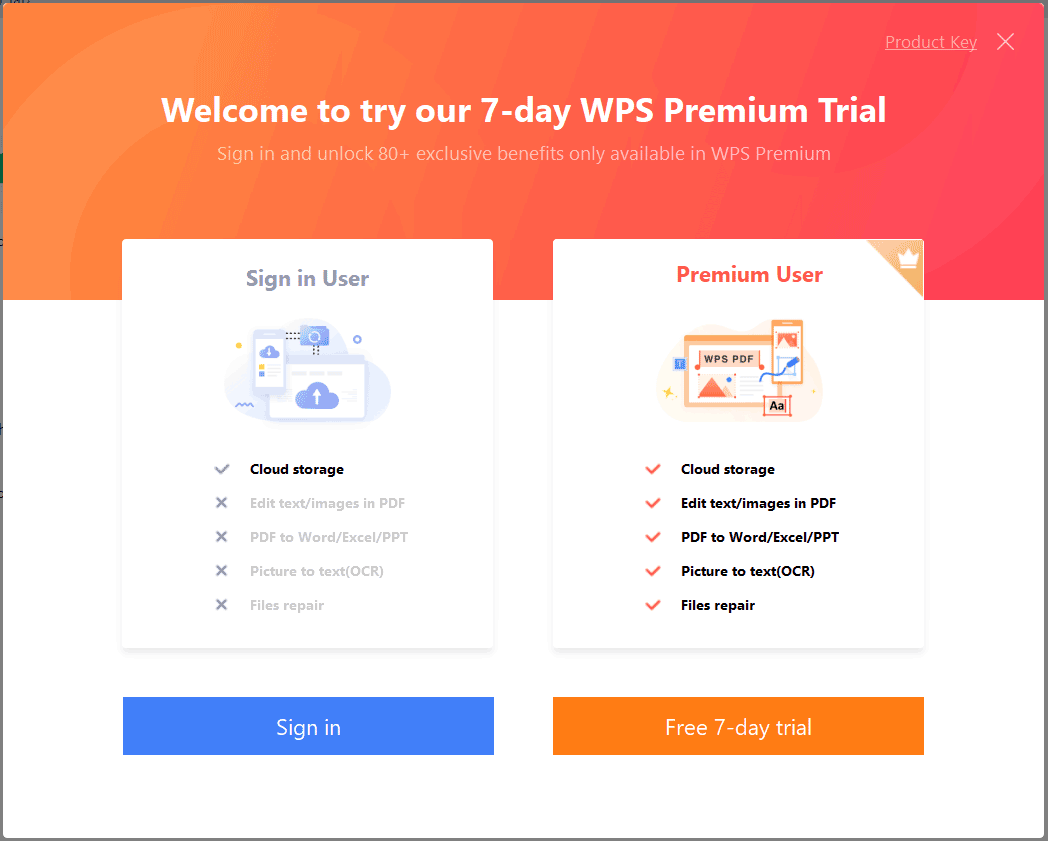 try WPS Premium Trial