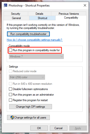 disable Compatibility Mode