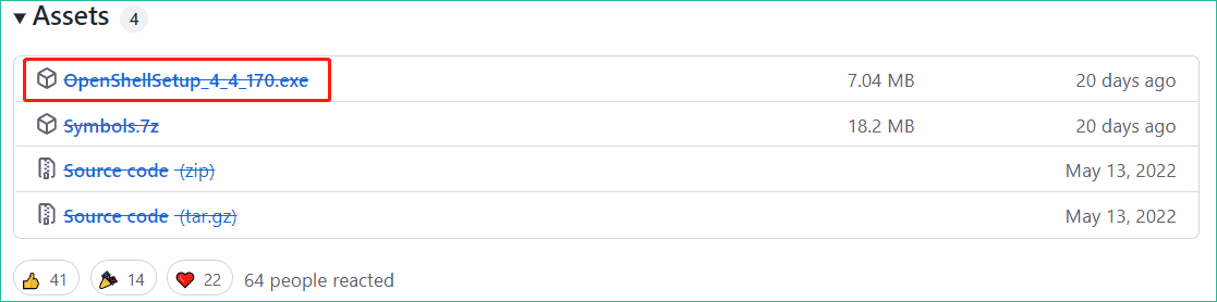 Open Shell download for Windows 11