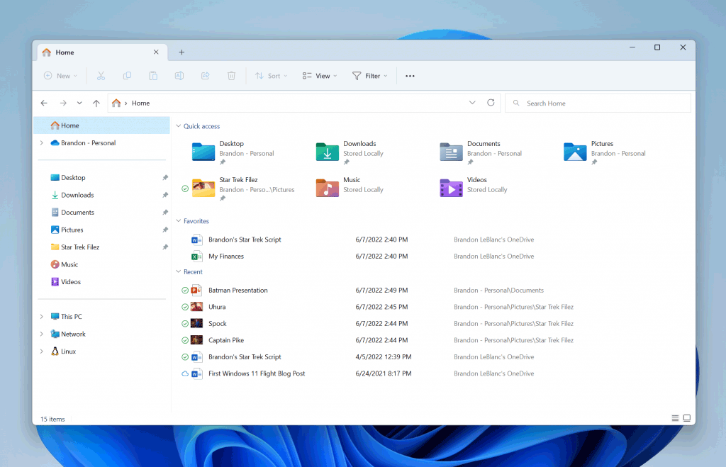 File Explorer tabs in Windows 11 22H2