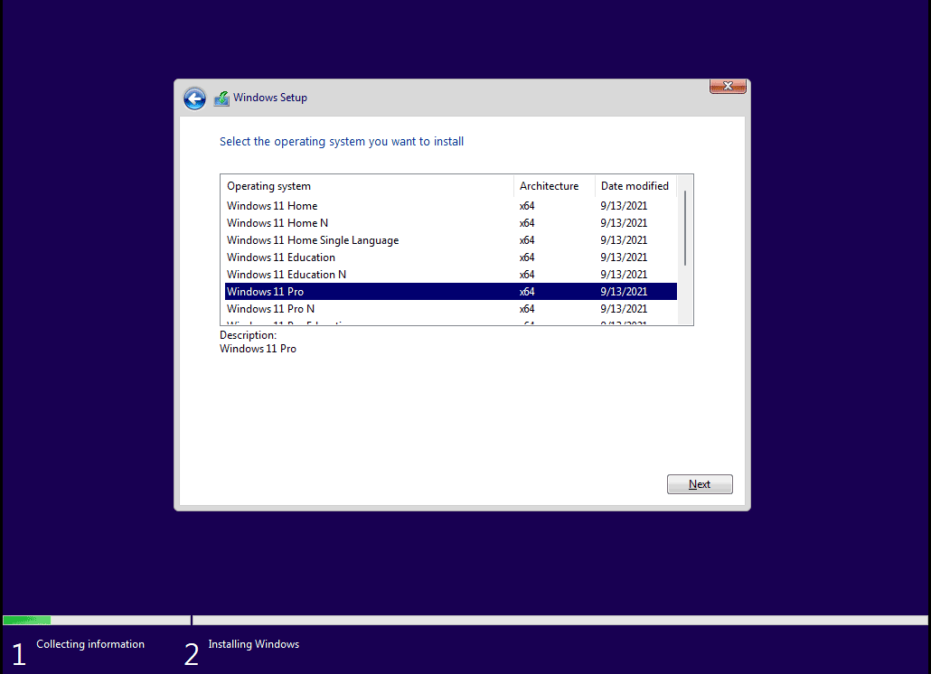 install Windows 11 Pro