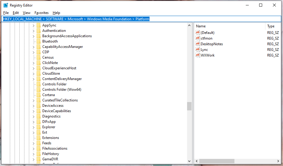 locate the Platform folder