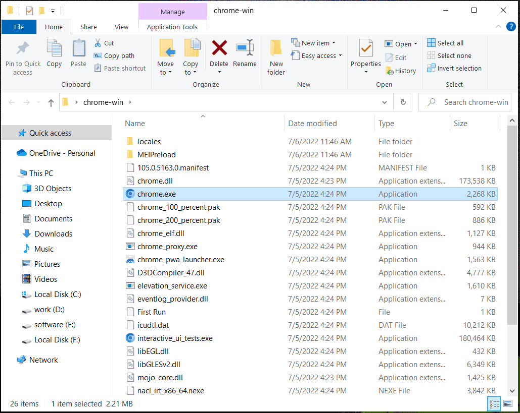 chrome-win folder