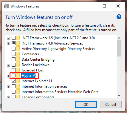 disable Hyper-V