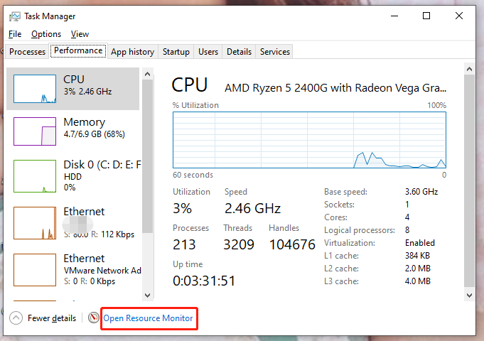 open Resource Monitor