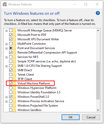 check Windows Subsystem for Linux