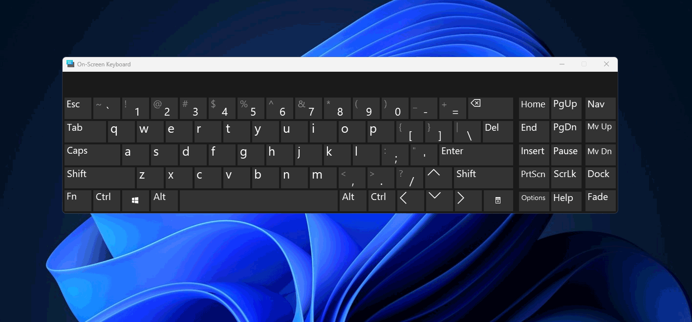 Windows 11 On-Screen Keyboard