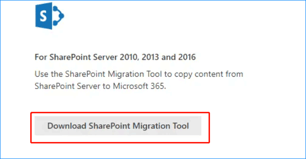 download SharePoint Migration Tool in Office 365