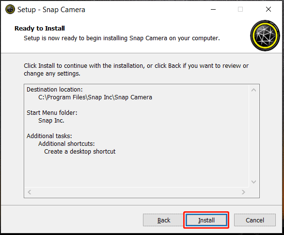 Snap Camera install