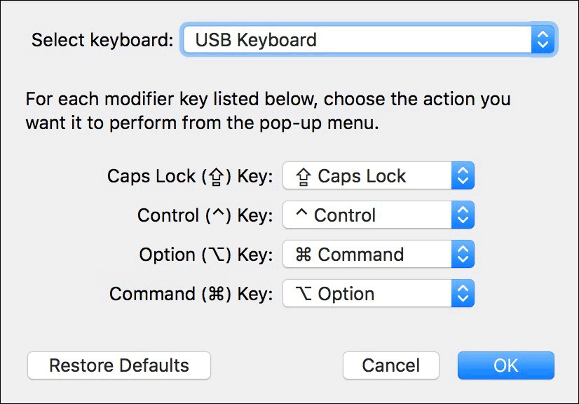 remap a Windows keyboard for Mac