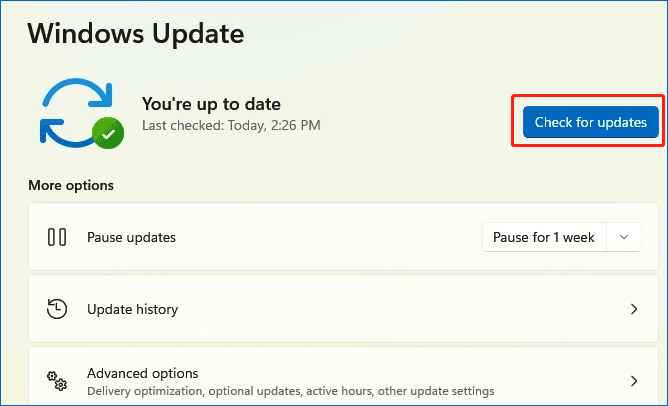Windows 11 check for updates