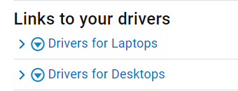 find the Links to your drivers part