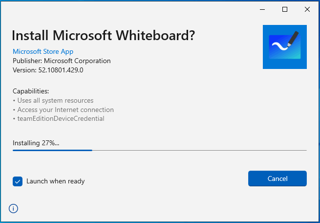 install Microsoft Whiteboard