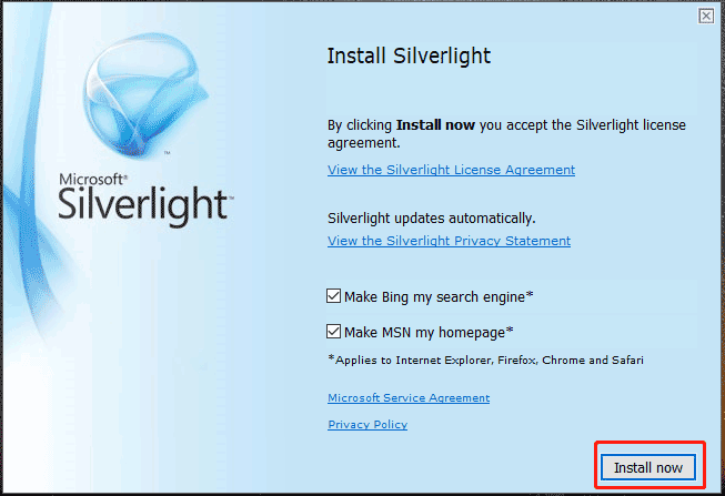 install Microsoft Silverlight