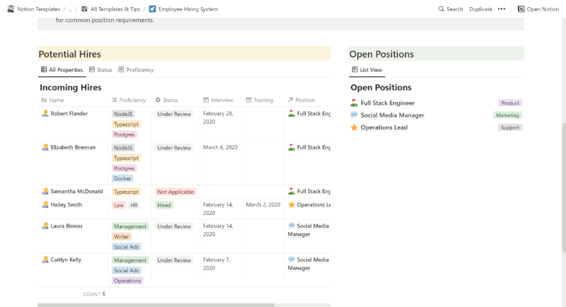 Employee Hiring System