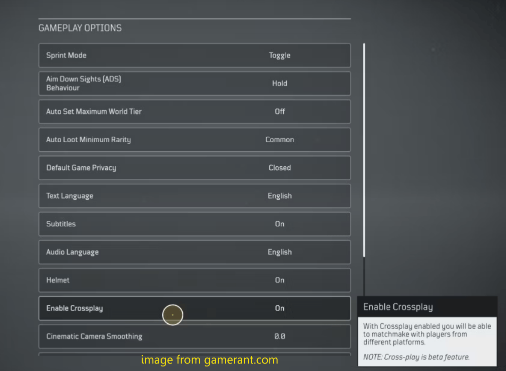 enable Outriders Crossplay