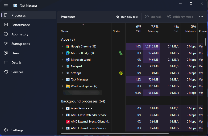 a new Task Manager in Windows 11 version 22H2