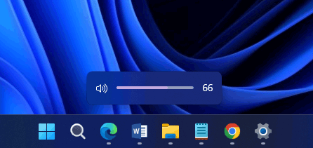 the volume level indicator Windows 11 22H2