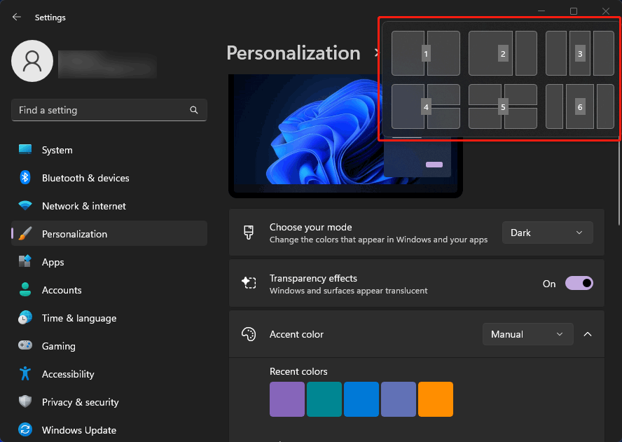 use your keyboard to control Snap Layouts