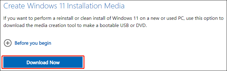 download Windows 11 Media Creation Tool