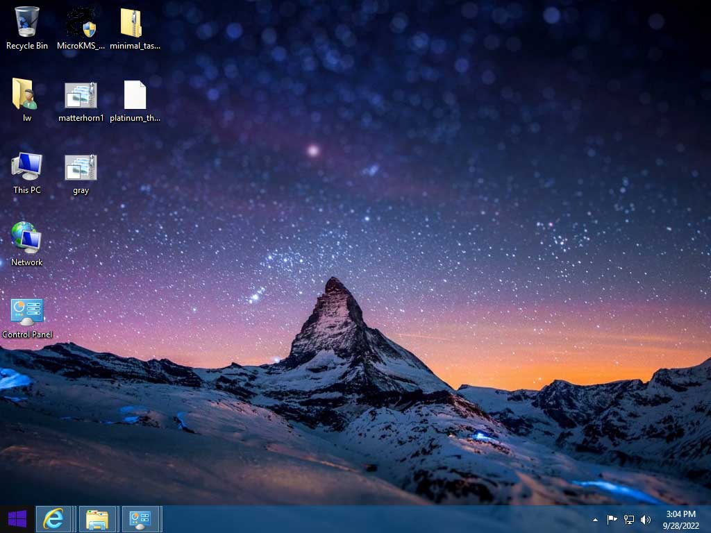 Windows 8 Matterhorn theme
