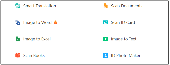 the features of CamScanner