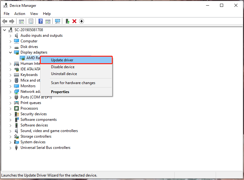 hit Update driver