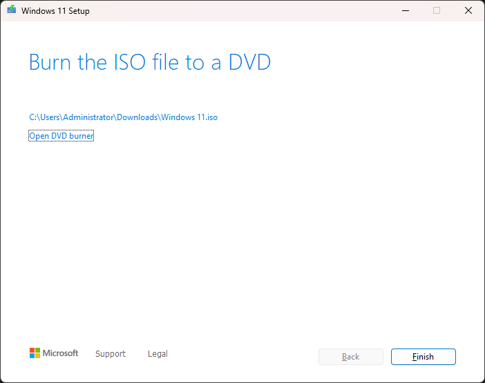burn the ISO file to a DVD