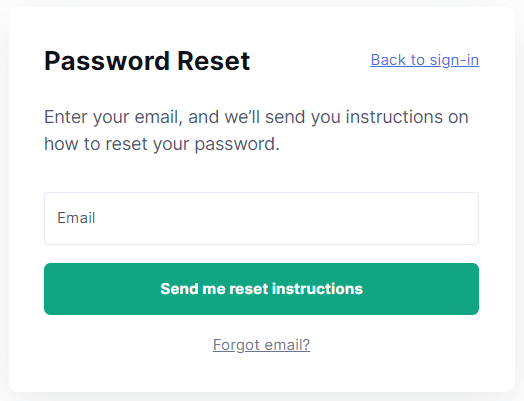 reset Grammarly password