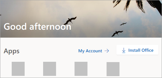 click Install Office