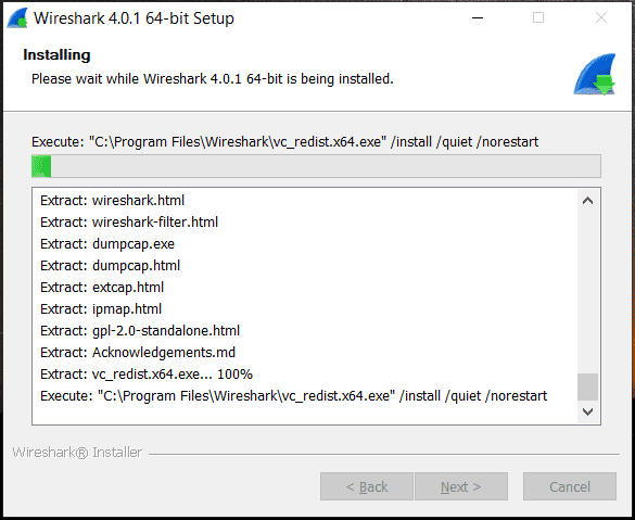 install Wireshark on Windows 10
