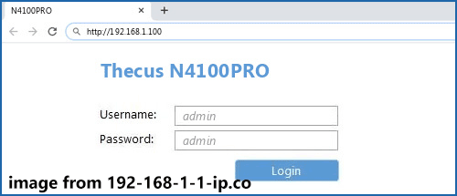 192.168.1.100 admin login