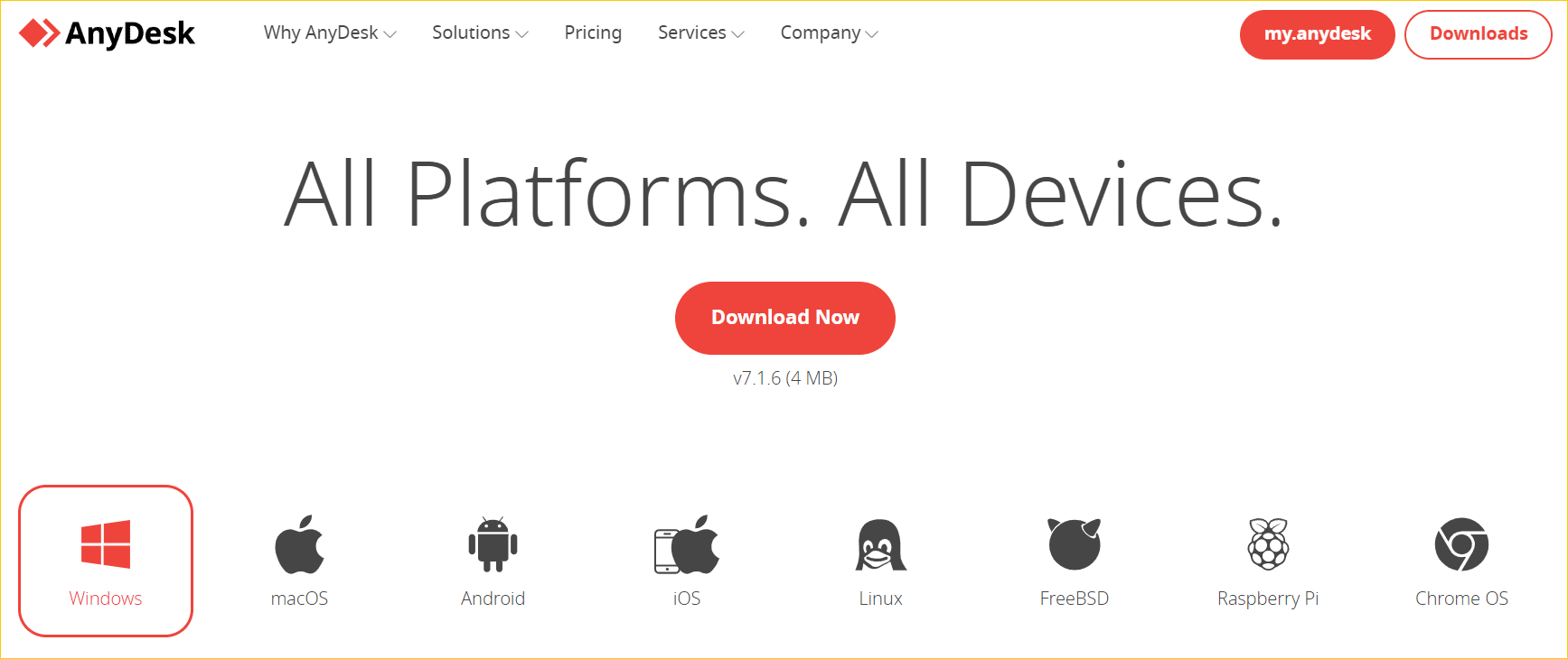AnyDesk download for Windows
