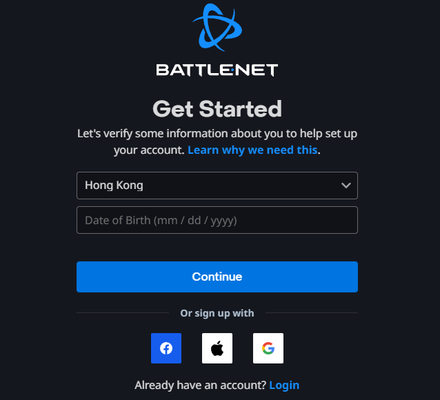 create a free account