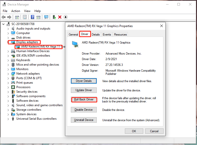 hit Roll Back Driver